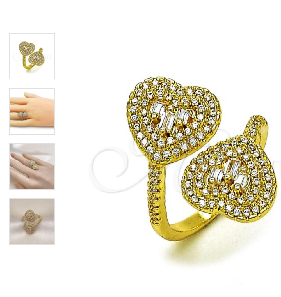 Bagues "Double coeur"