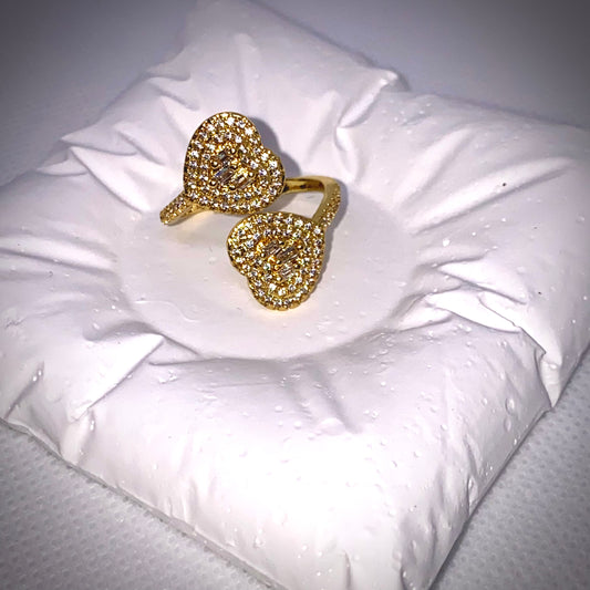 Bagues "Double coeur"