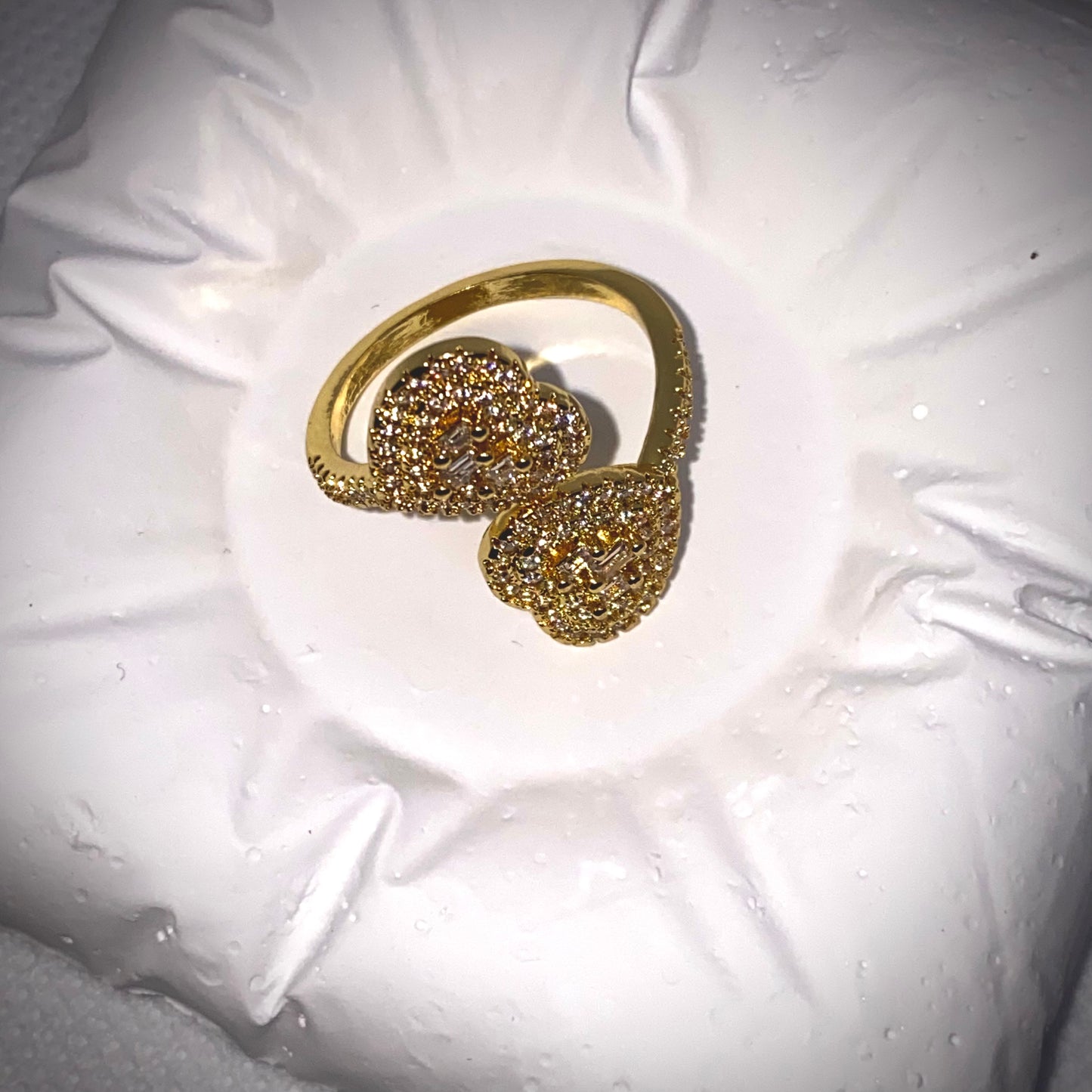 Bagues "Double coeur"